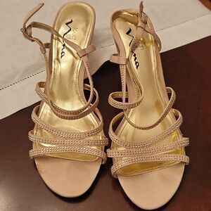 Touch of Nina Gold Strappy Sandals